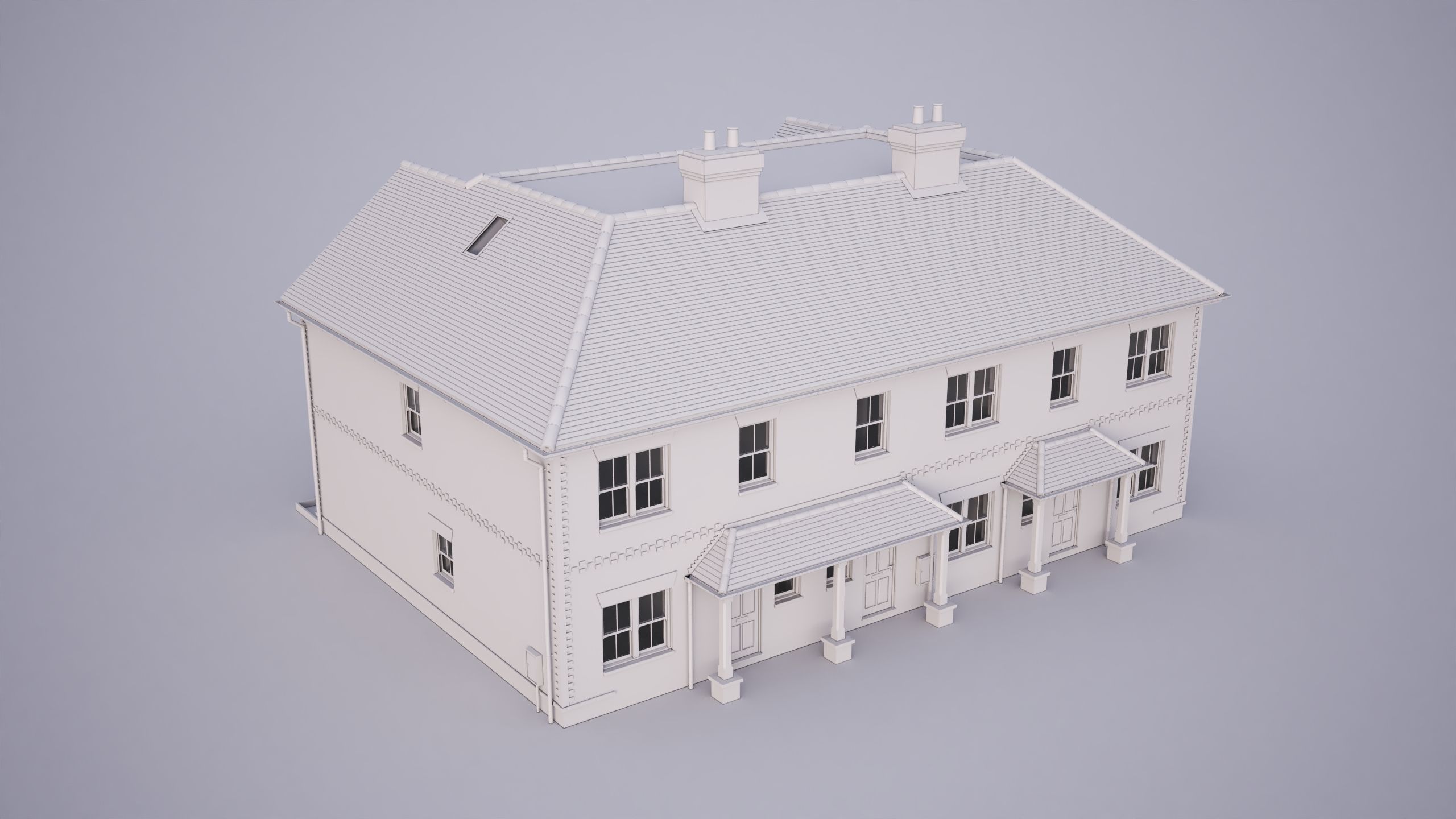British House Cannon Court Road 3D model_6