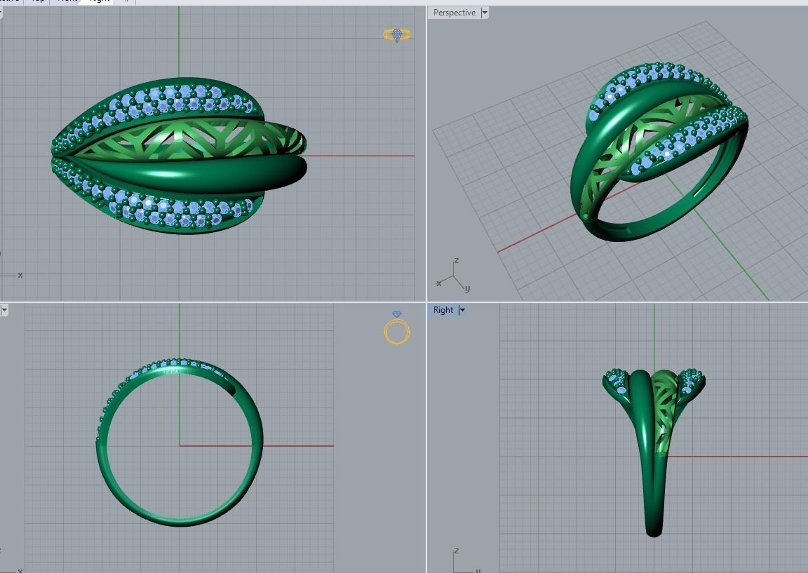 jewelry ring 3D print model_4