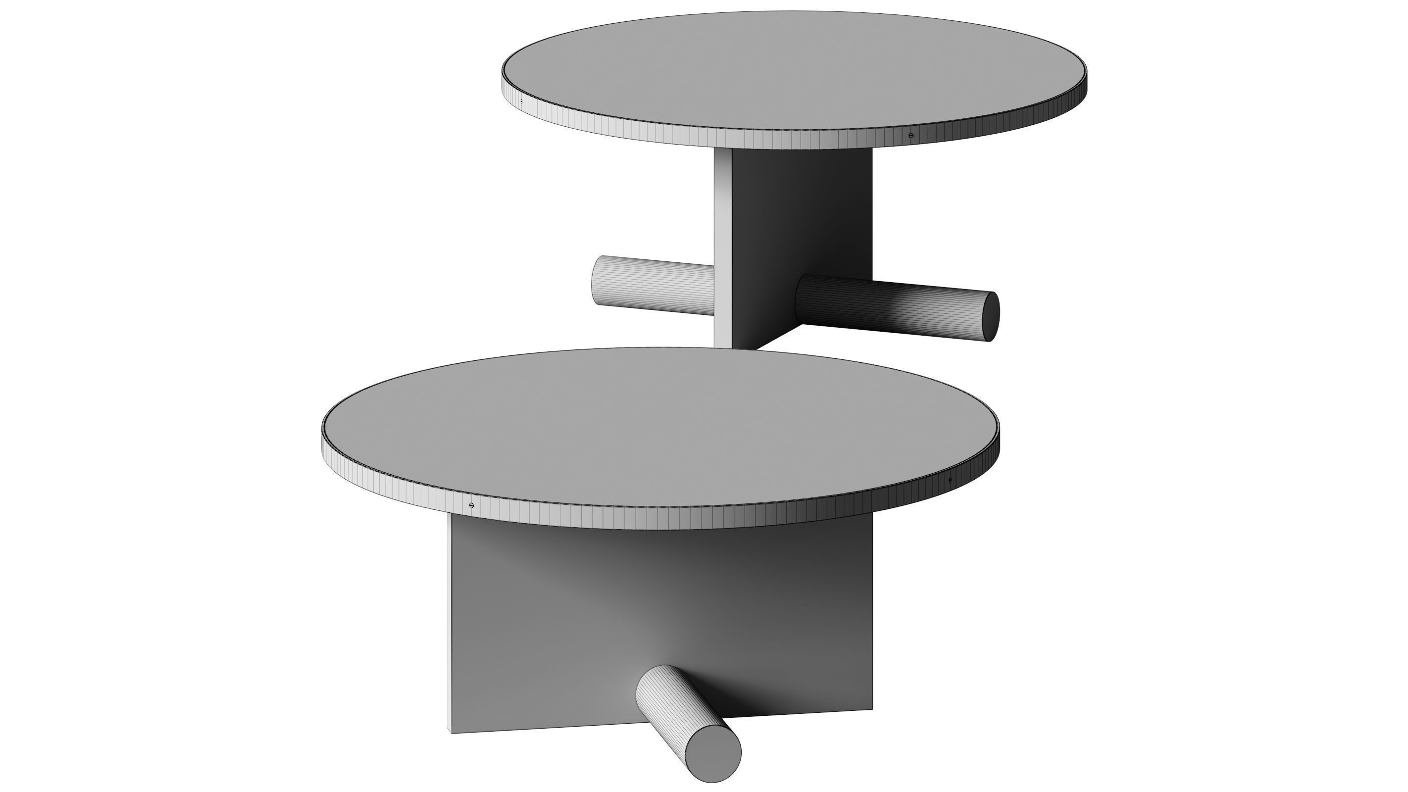 Round coffee table by Chahan Design 3D model_1