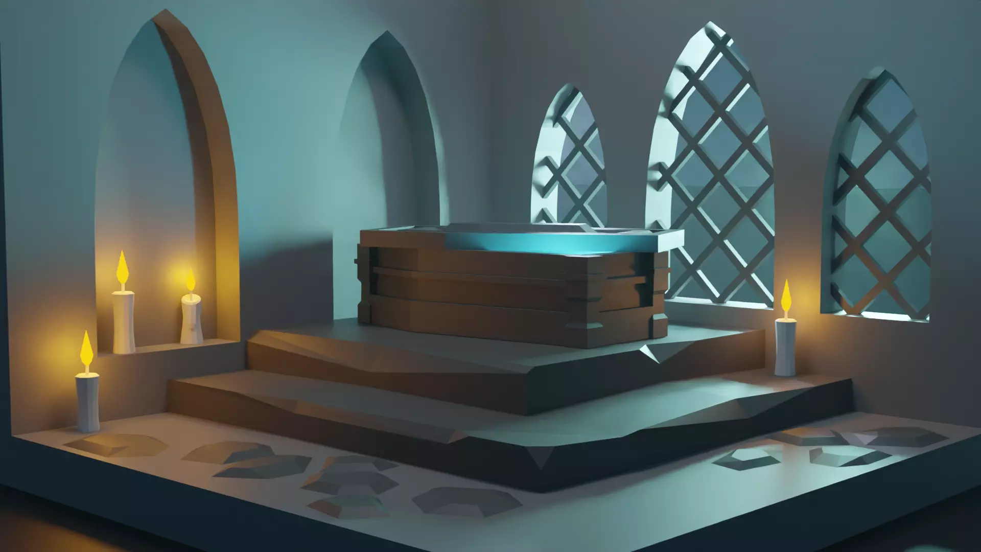 Ancient Crypt Low-poly 3D model