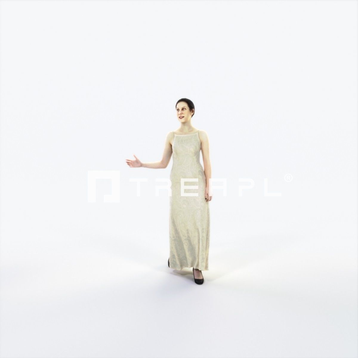 Eternal 17E Couple walking Event Elegant Woman Low-poly 3D model_1