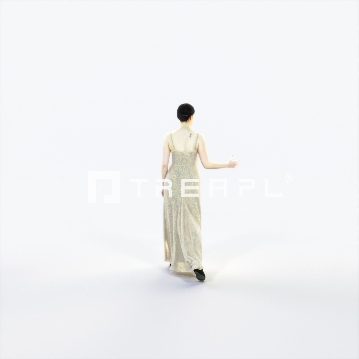 Eternal 17E Couple walking Event Elegant Woman Low-poly 3D model_4