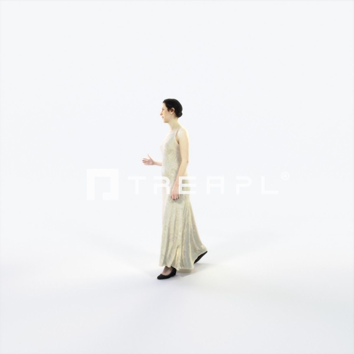 Eternal 17E Couple walking Event Elegant Woman Low-poly 3D model_6