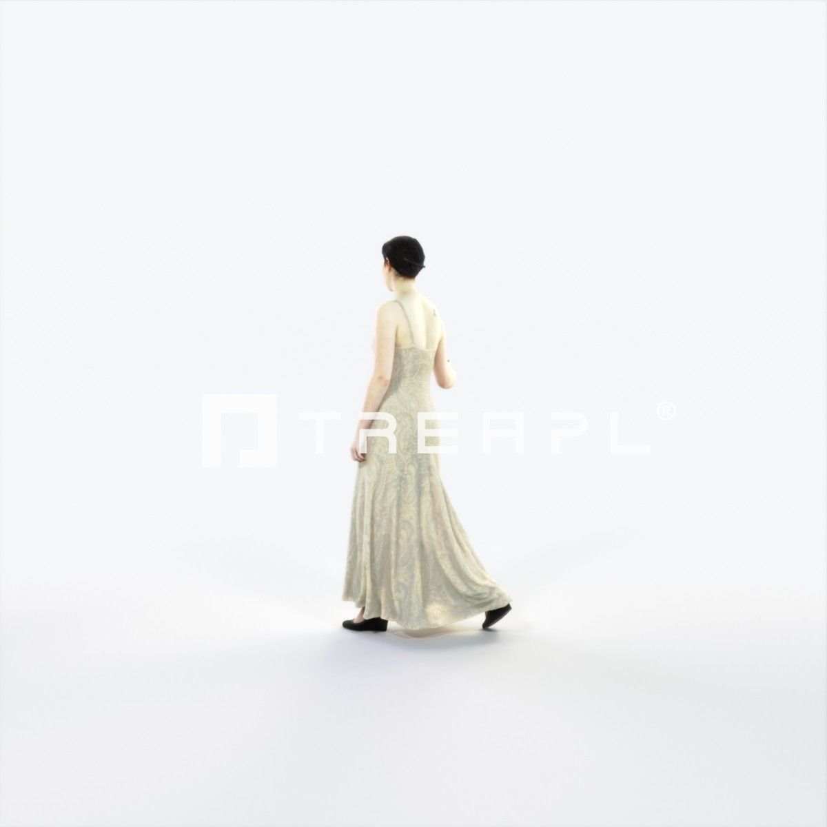 Eternal 17E Couple walking Event Elegant Woman Low-poly 3D model_5