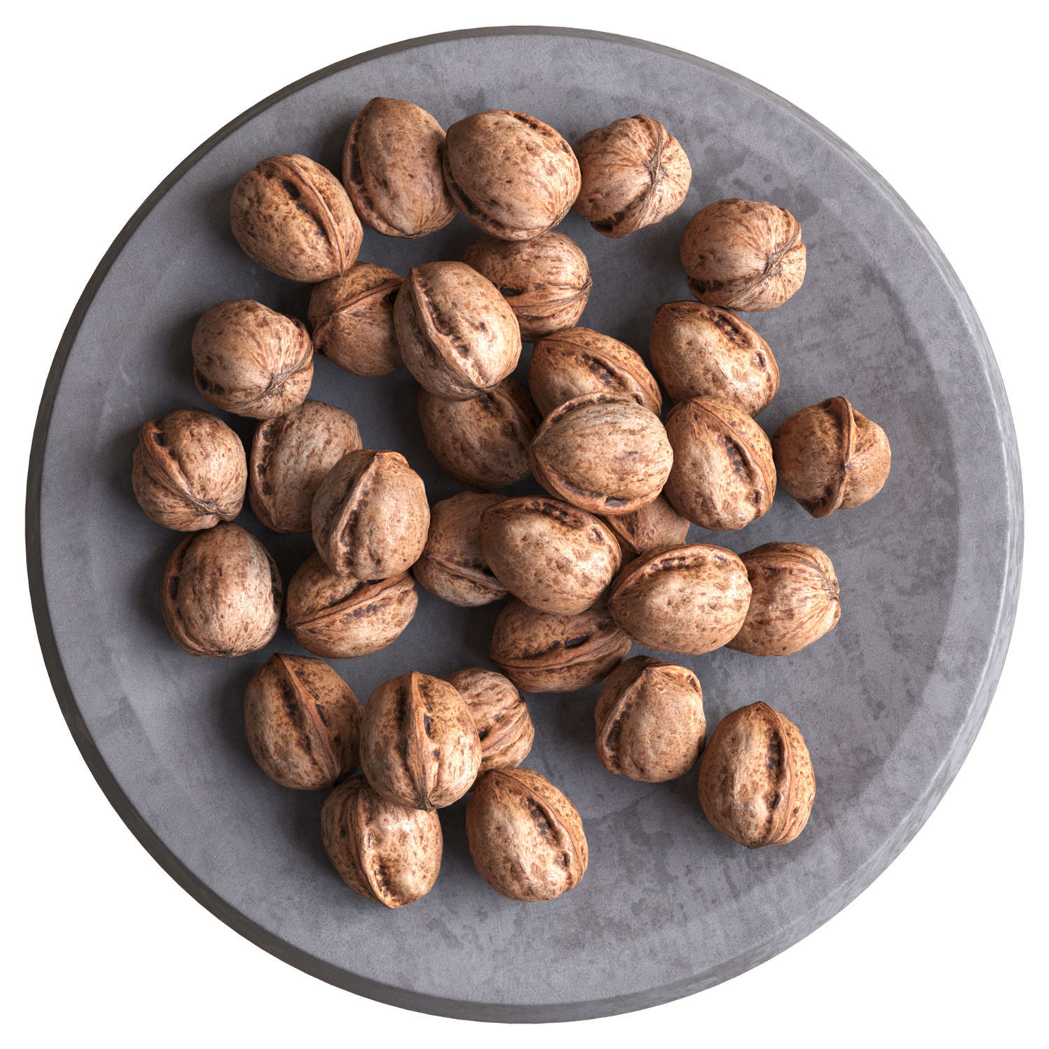 Walnuts in dish 01 3D model_2