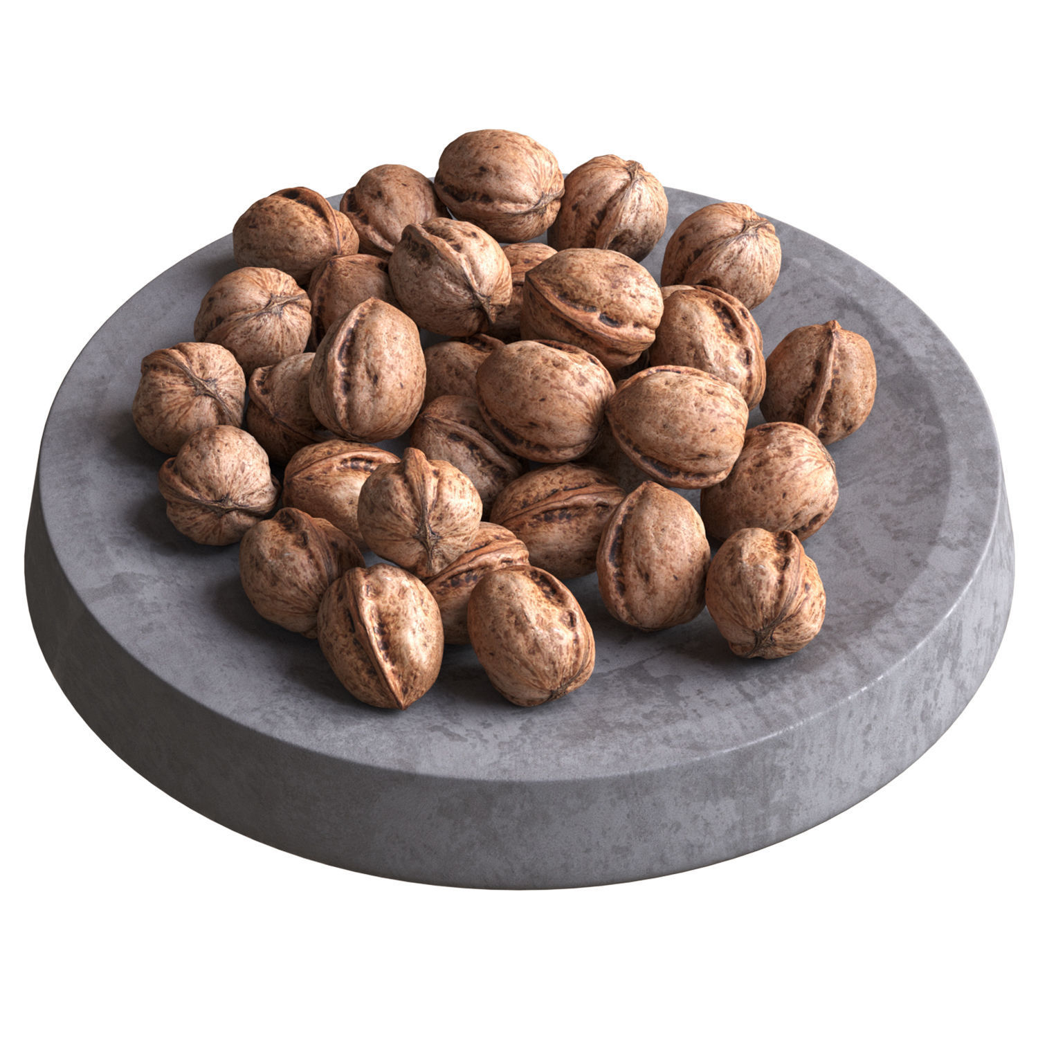 Walnuts in dish 01 3D model_1