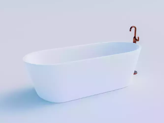 Bathtub with faucet