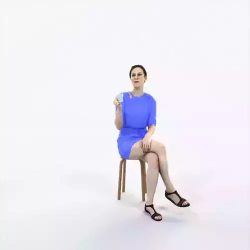 Eternal 21K Summer Drinking Coffee Sitting Casual Woman