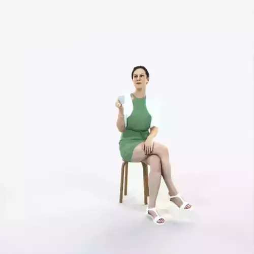 Eternal 21J Summer Drinking Coffee Sitting Casual Woman