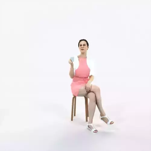 Eternal 21G Summer Drinking Coffee Sitting Casual Woman