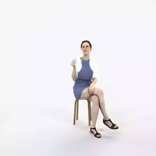 Eternal 21F Summer Drinking Coffee Sitting Casual Woman