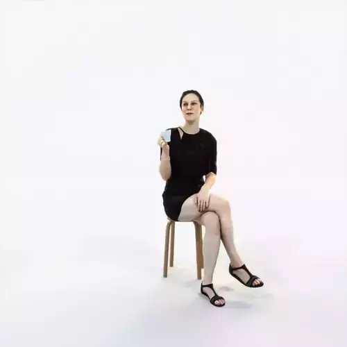 Eternal 21B Summer Drinking Coffee Sitting Casual Woman