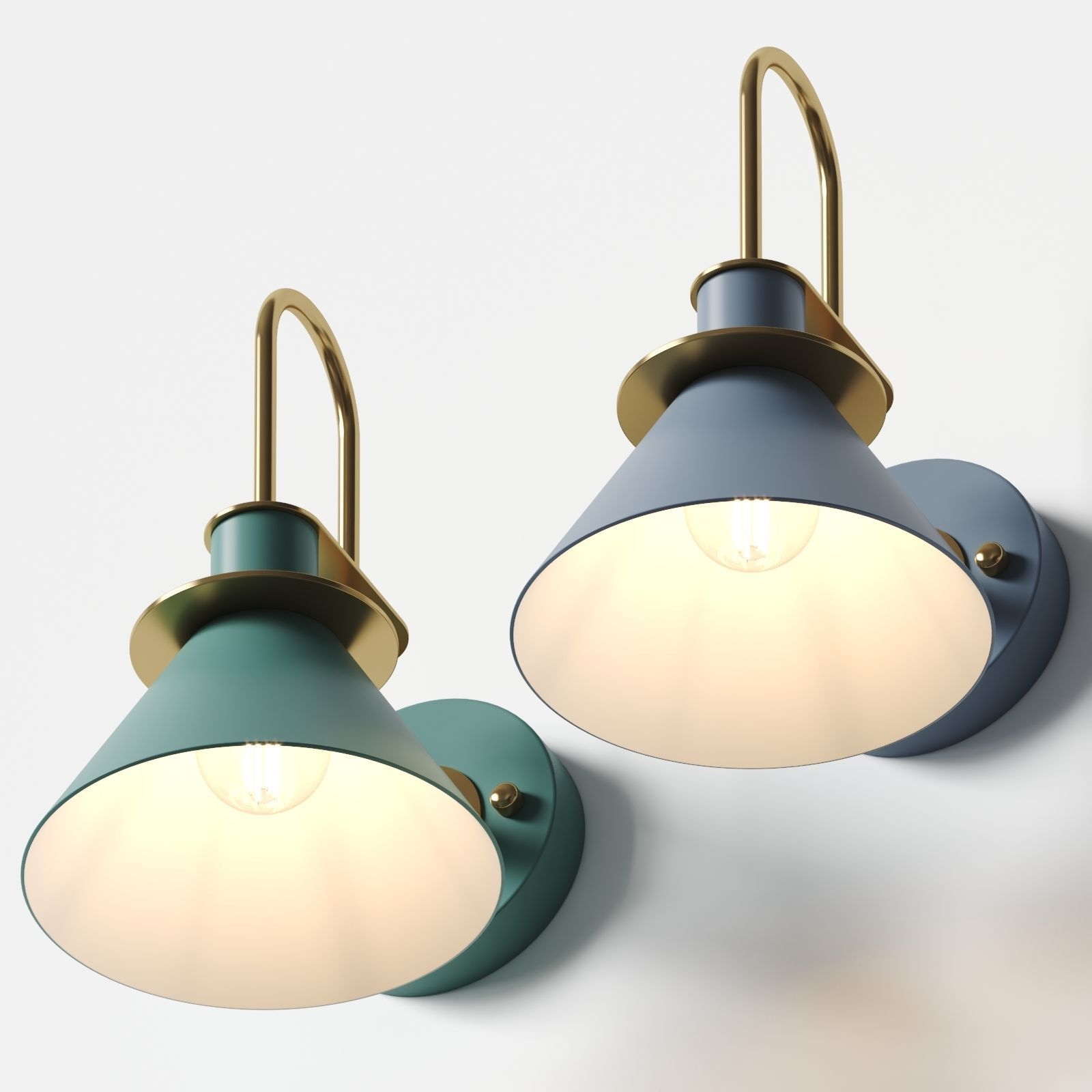 Loadamer MACARON HORN WALL LAMP 3D model_2