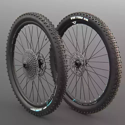 MTB Wheels   Low-poly 3D model