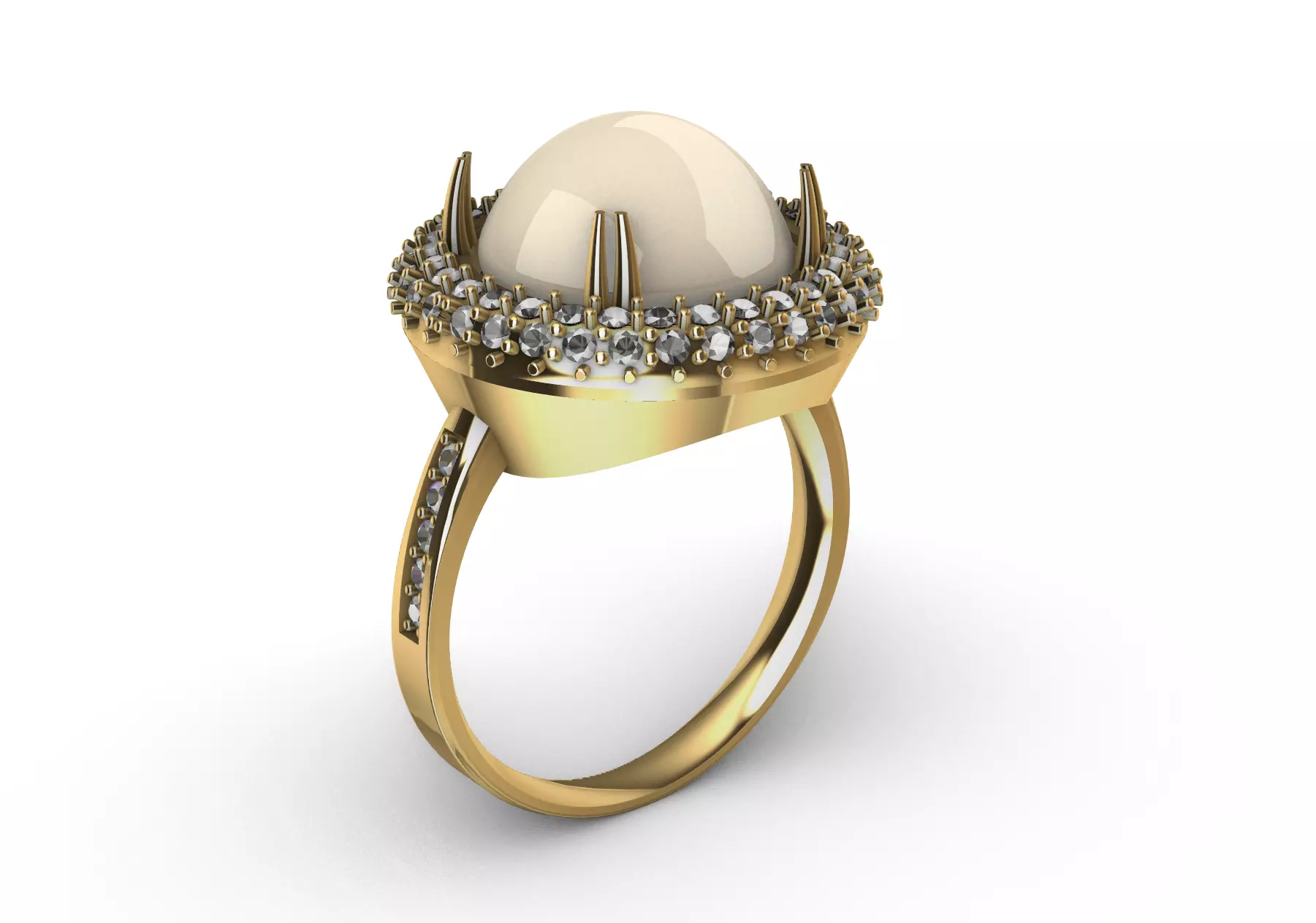 Mabe Pearl Ring mod02 3D print model