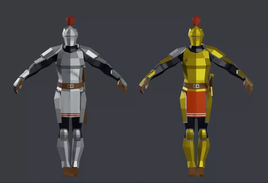 Knights Low-Poly Free 3D model_0