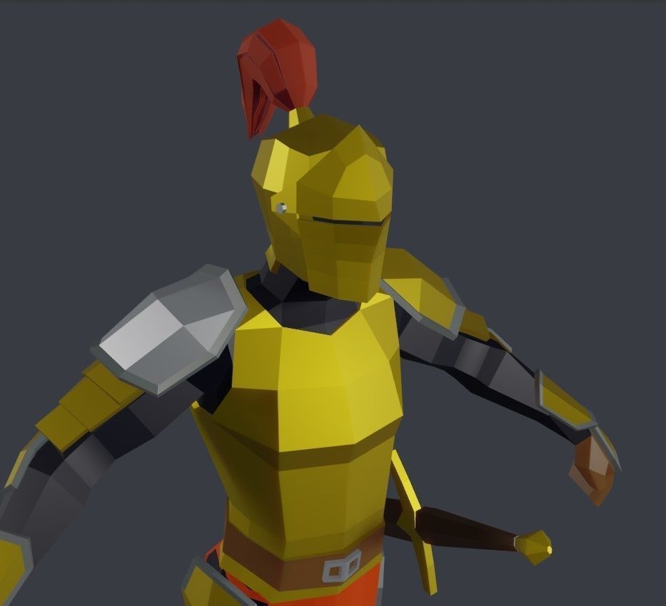 Knights Low-Poly Free 3D model_3