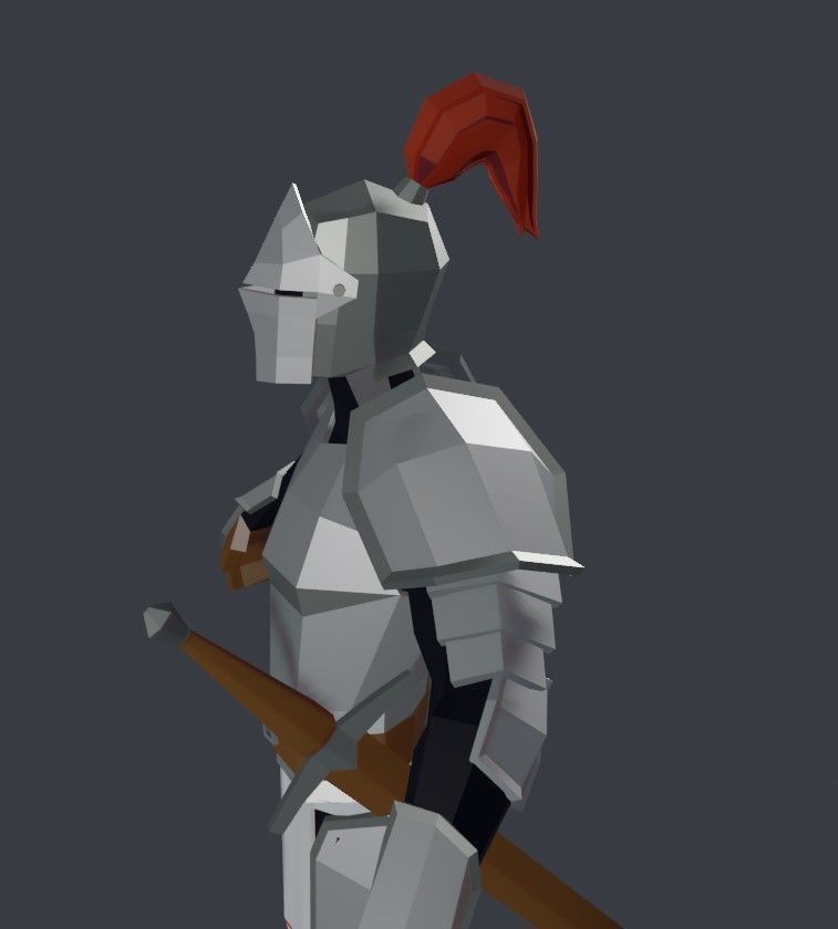 Knights Low-Poly Free 3D model_2