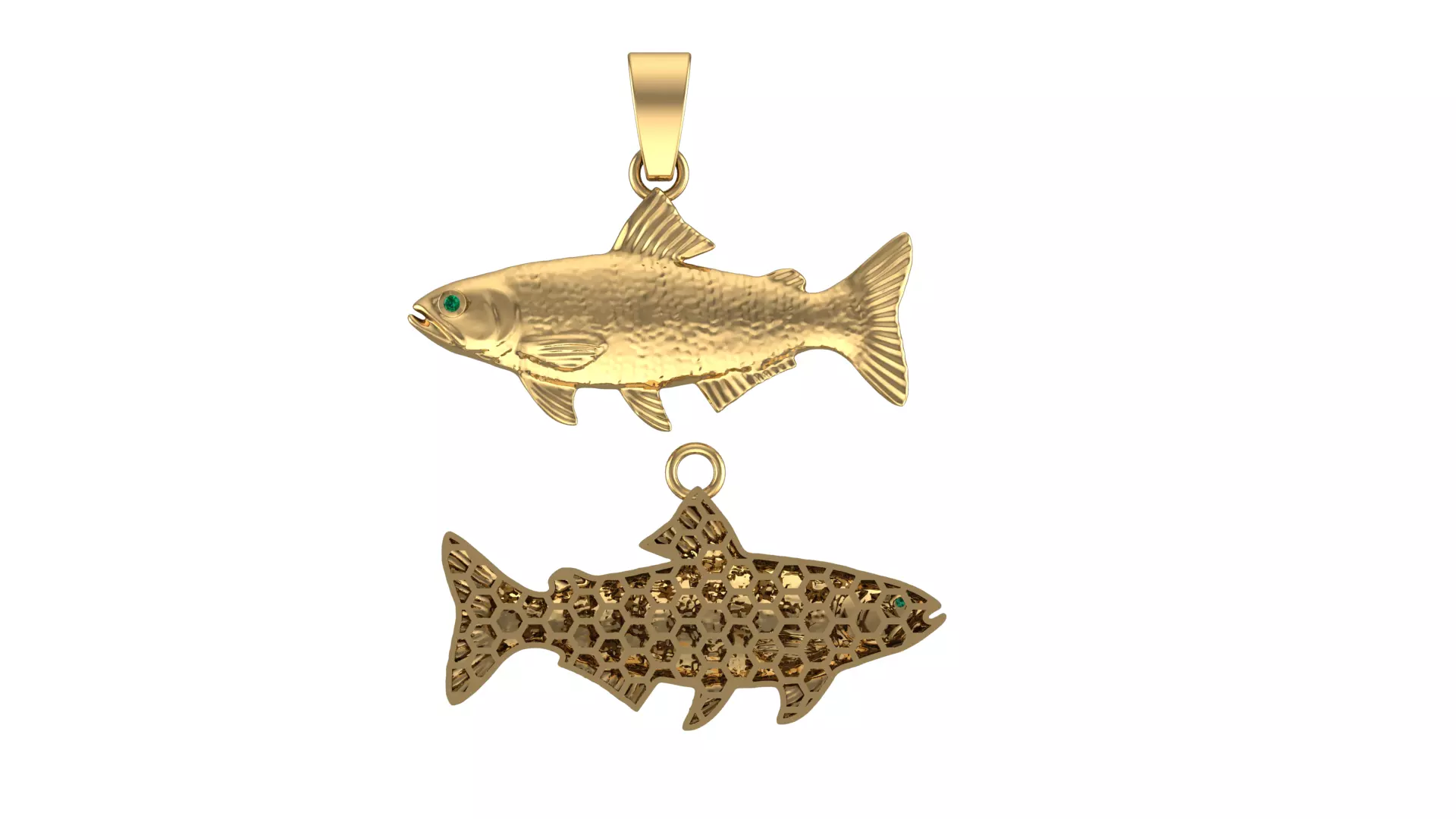 Fish Pendant 3D print model_0