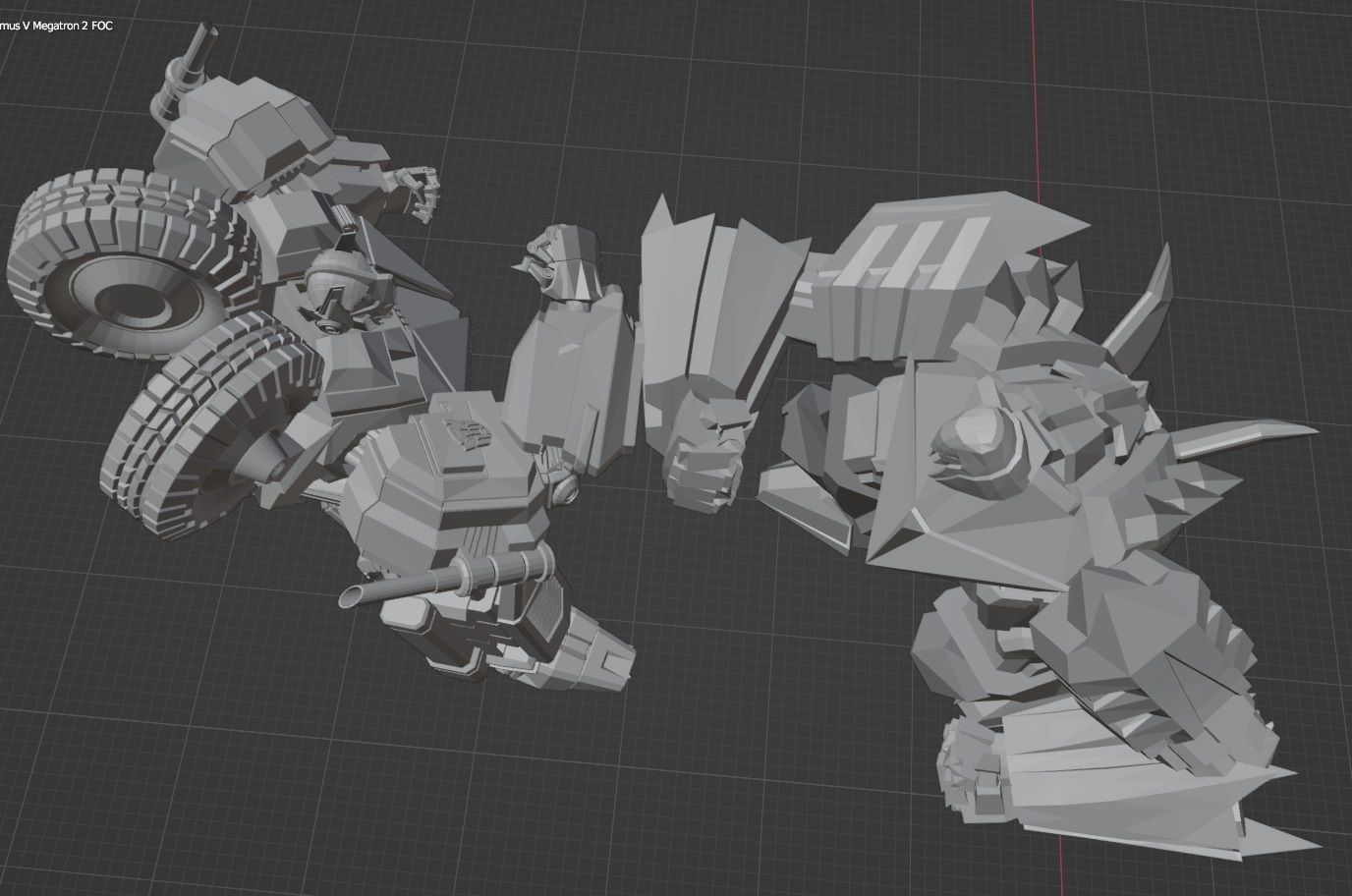 Optimus Prime Vs Megatron FOC 2 3D print model_2