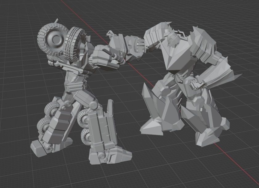 Optimus Prime Vs Megatron FOC 2 3D print model_1