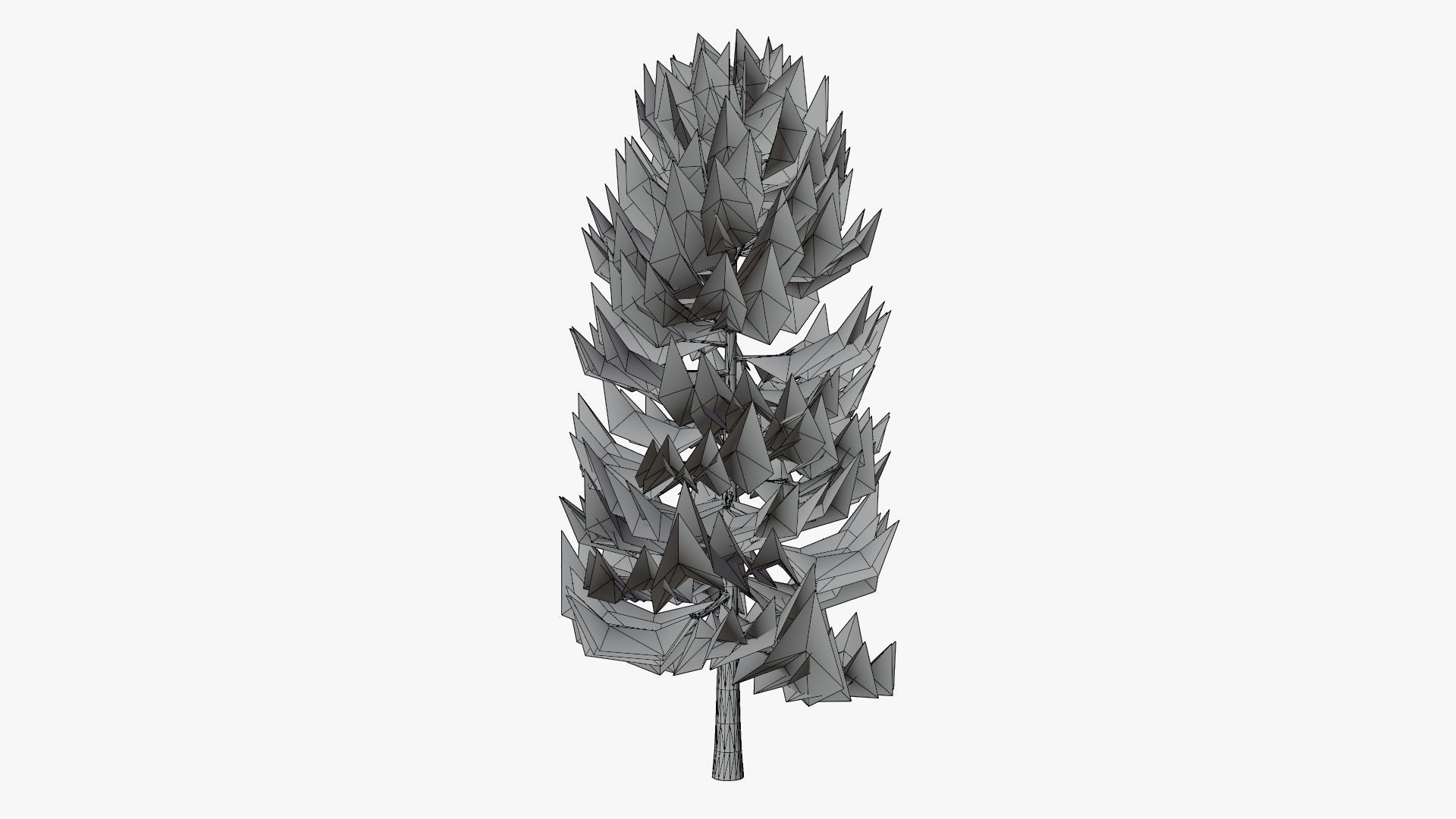Lowpoly Pine v2 Low-poly 3D model_8