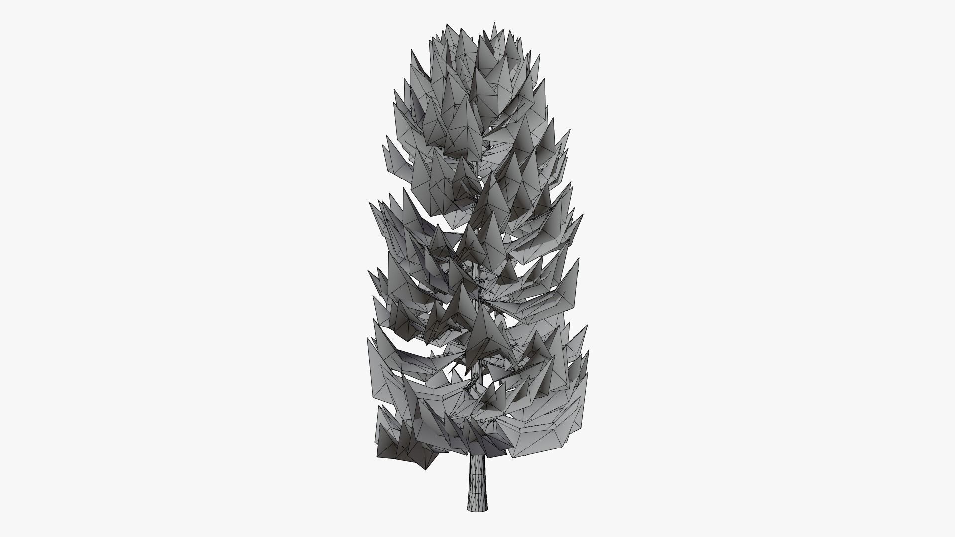 Lowpoly Pine v2 Low-poly 3D model_11
