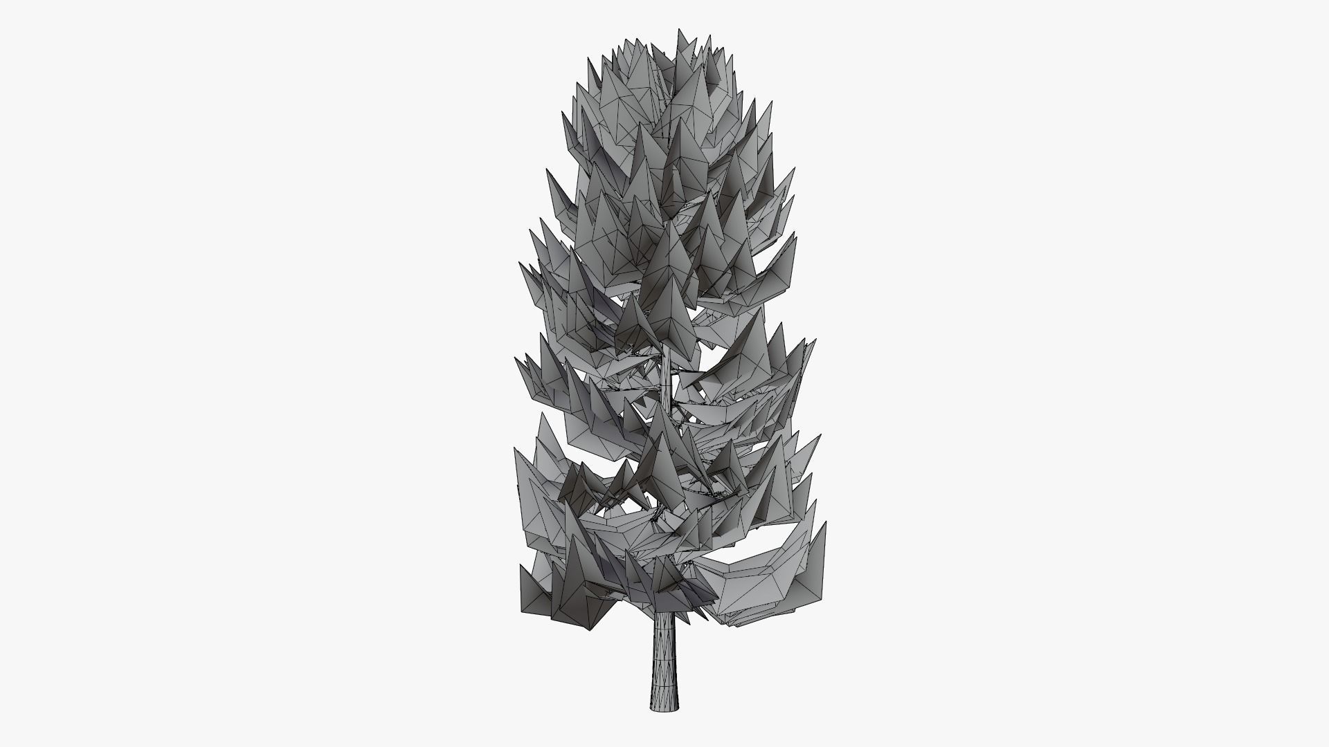 Lowpoly Pine v2 Low-poly 3D model_9