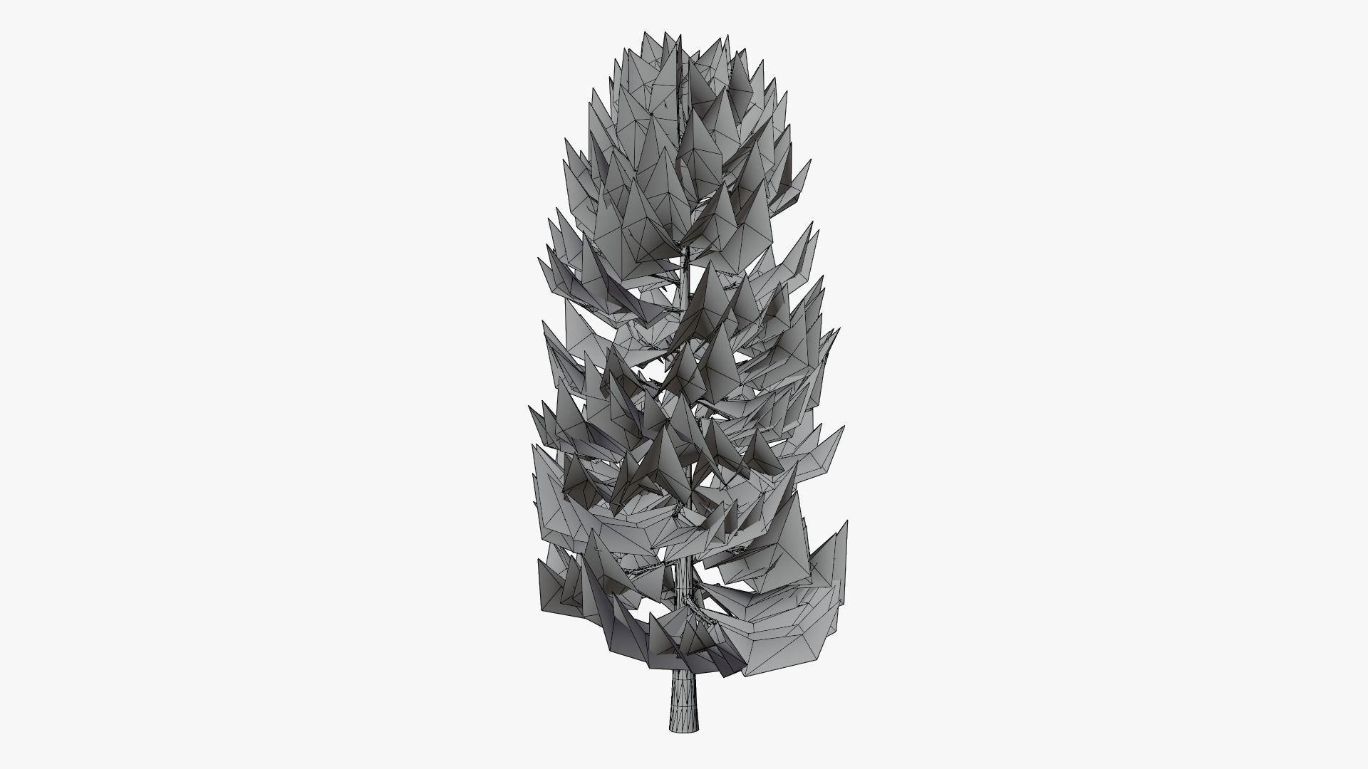 Lowpoly Pine v2 Low-poly 3D model_7