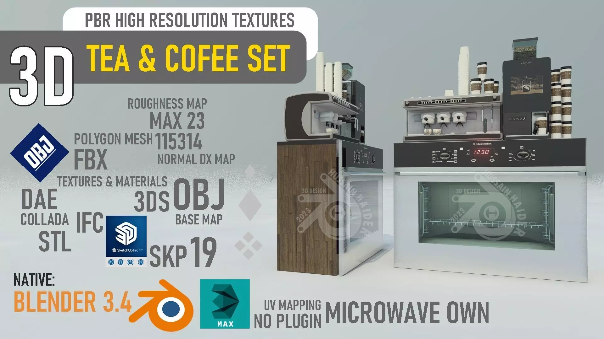 Tea Machine Low-poly 3D model_0