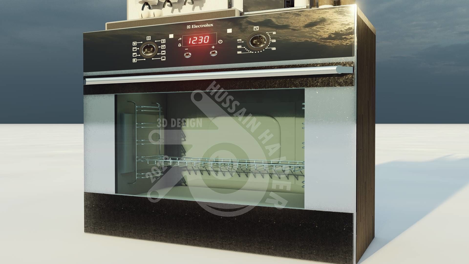 Tea Machine Low-poly 3D model_3