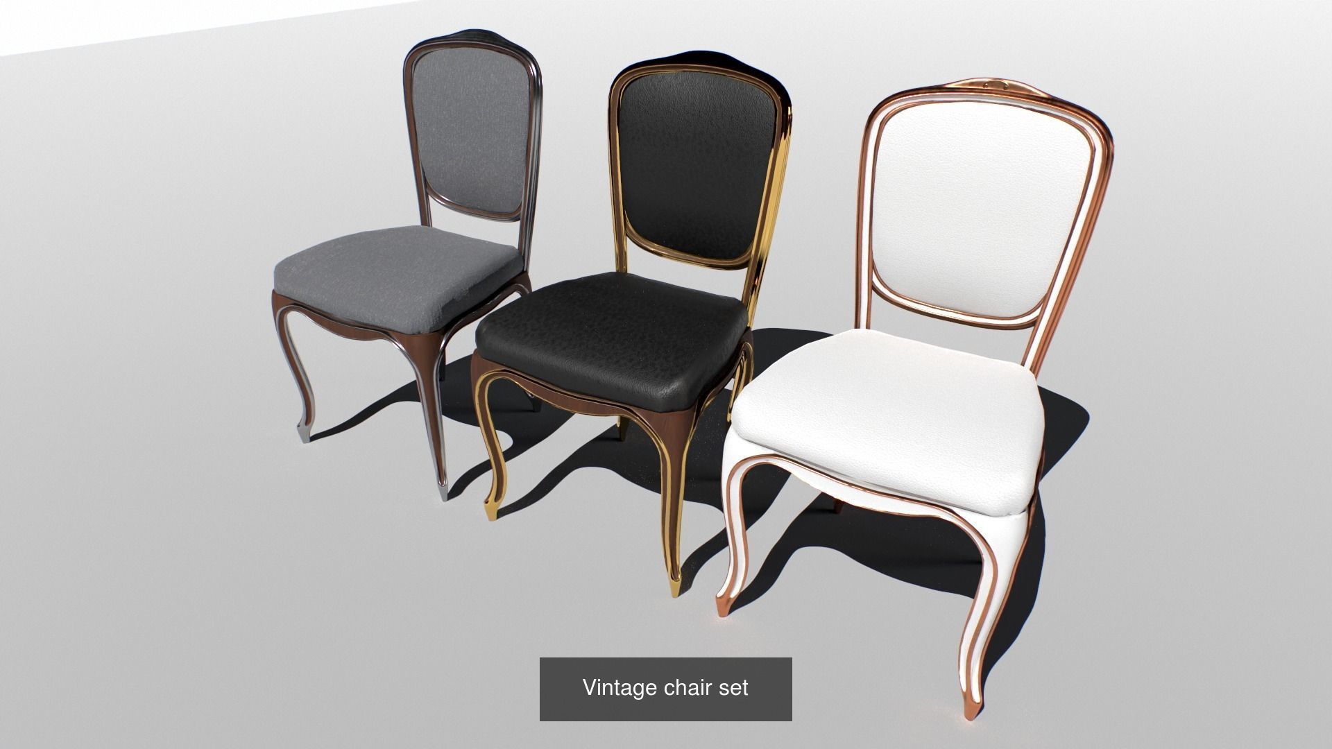 Vintage Furniture Pack 3D Model Collection_5