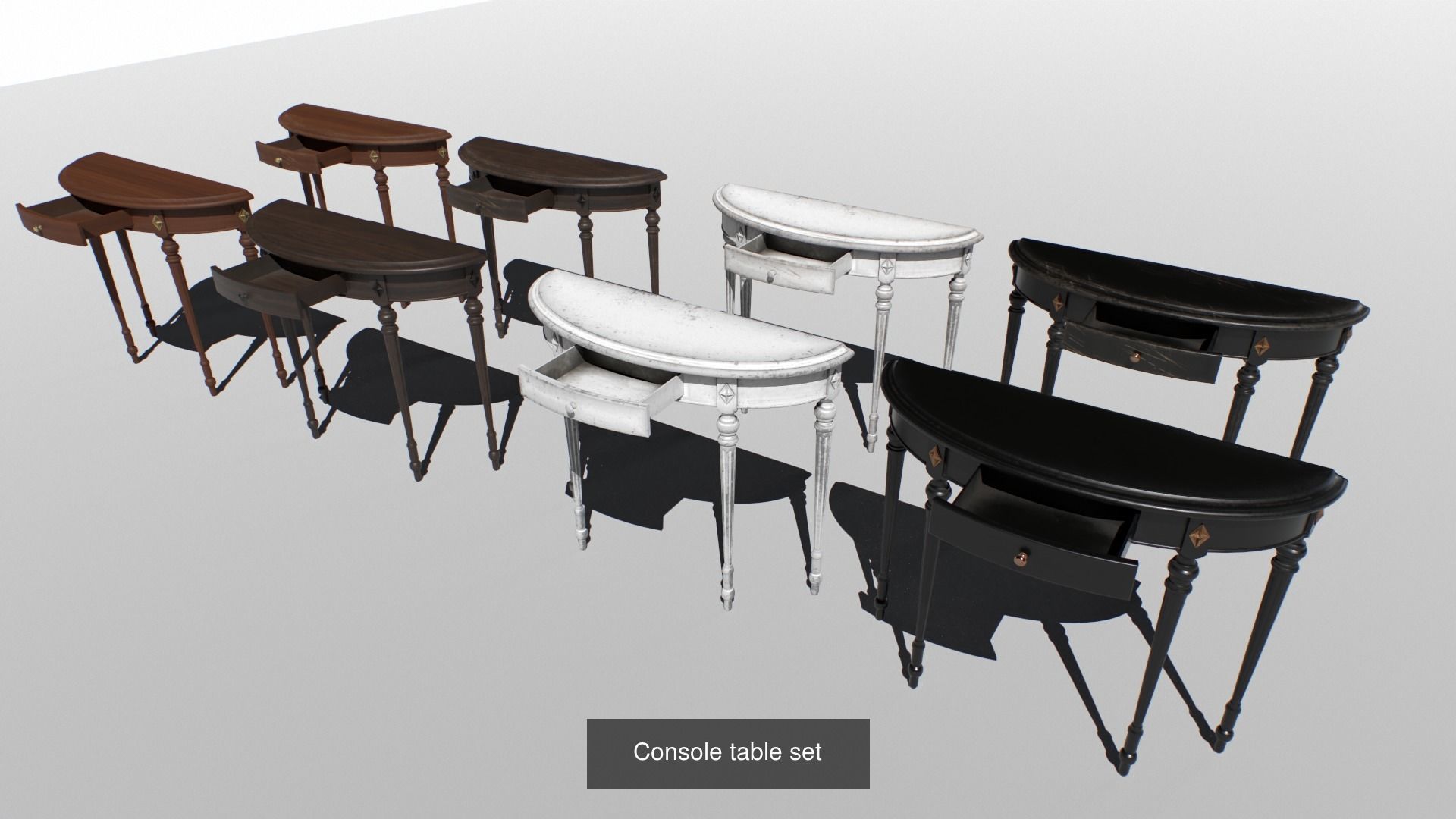 Vintage Furniture Pack 3D Model Collection_6