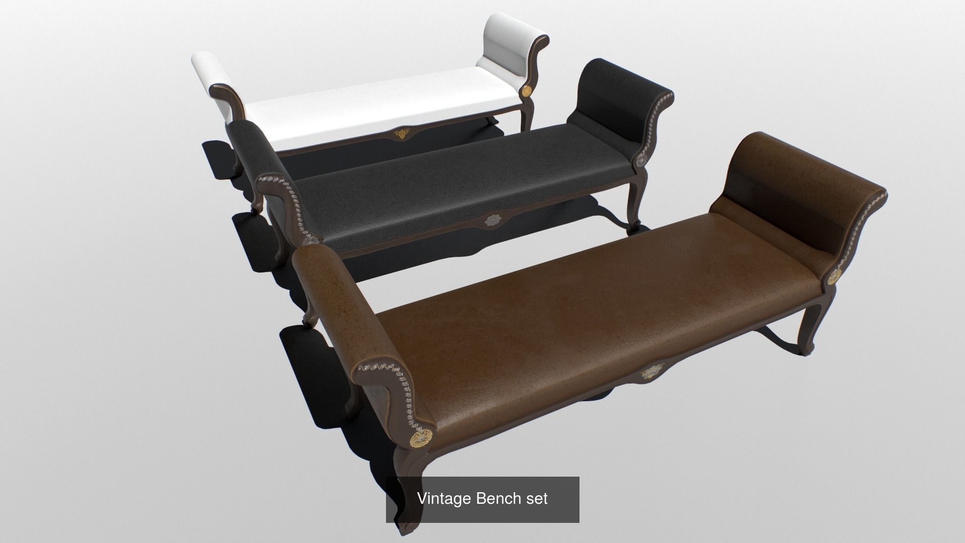 Vintage Furniture Pack 3D Model Collection_3