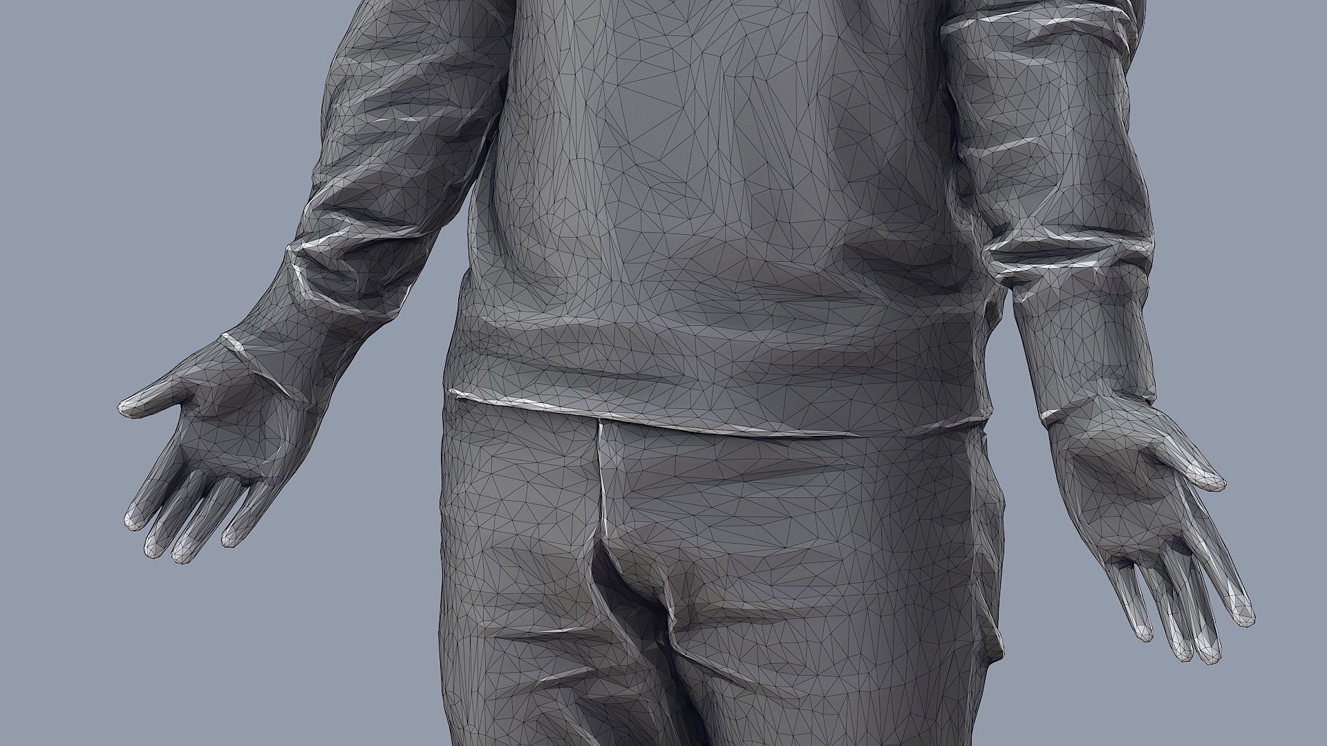 Questioning Reality Surprised Guy in White Sweatshirt 3D model_11