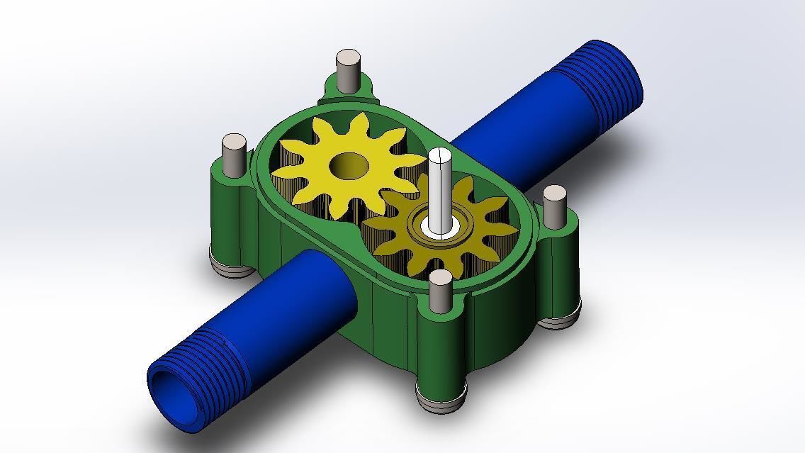 3d printed gear pump 3d model 3d printable cgtrader