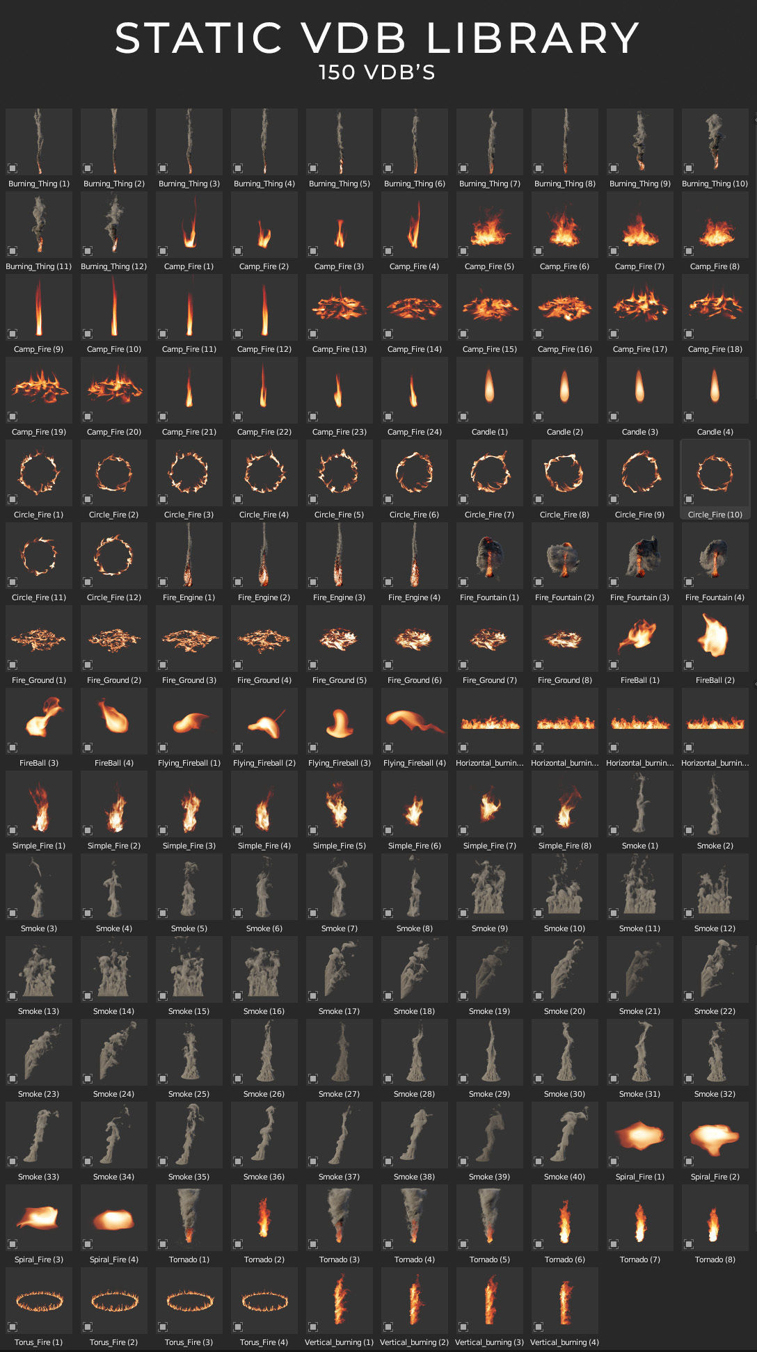 Real Fire Fire Shader Material Big Vdb Animated Assets Library Low-poly 3D model_6