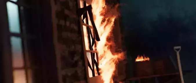 Real Fire  Fire Shader Material  Big Vdb Animated Assets Library Low-poly 3D model