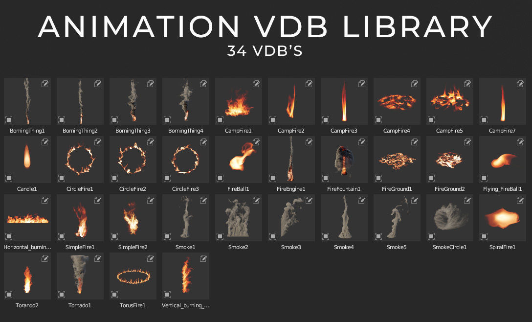 Real Fire Fire Shader Material Big Vdb Animated Assets Library Low-poly 3D model_5