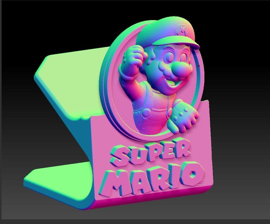 Super mario nintendo switch pro controller holder 3D print model_3