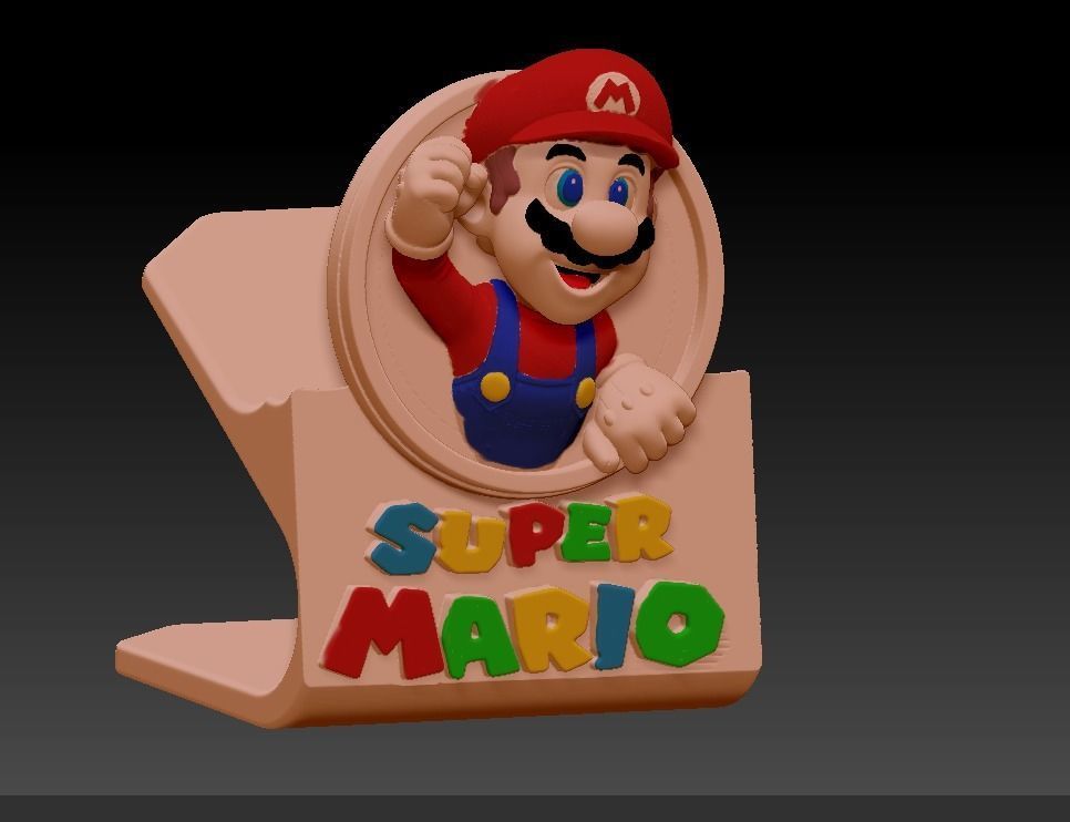 Super mario nintendo switch pro controller holder 3D print model_1