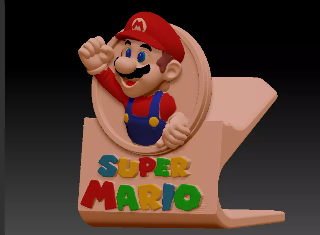 Super mario nintendo switch pro controller holder 3D print model_0