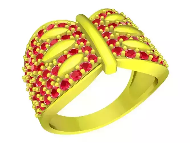 Korean Diamond Women Ring 3D Model A5753