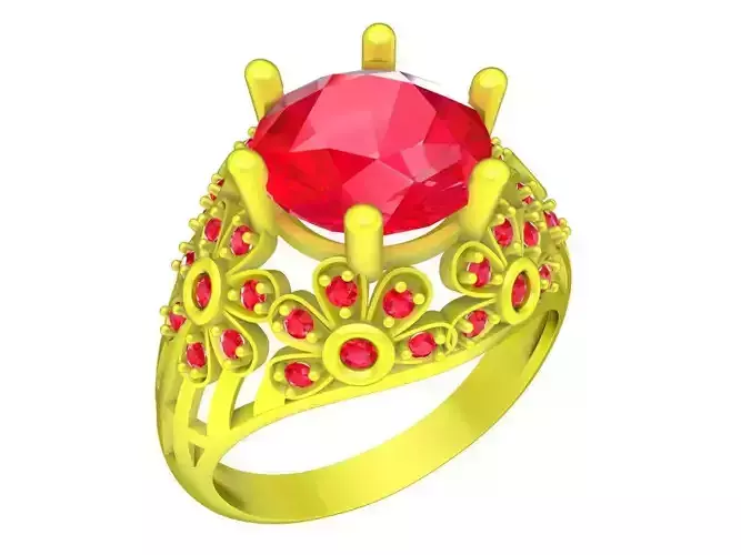 Luxury Flower Diamond Ring for Women A5756