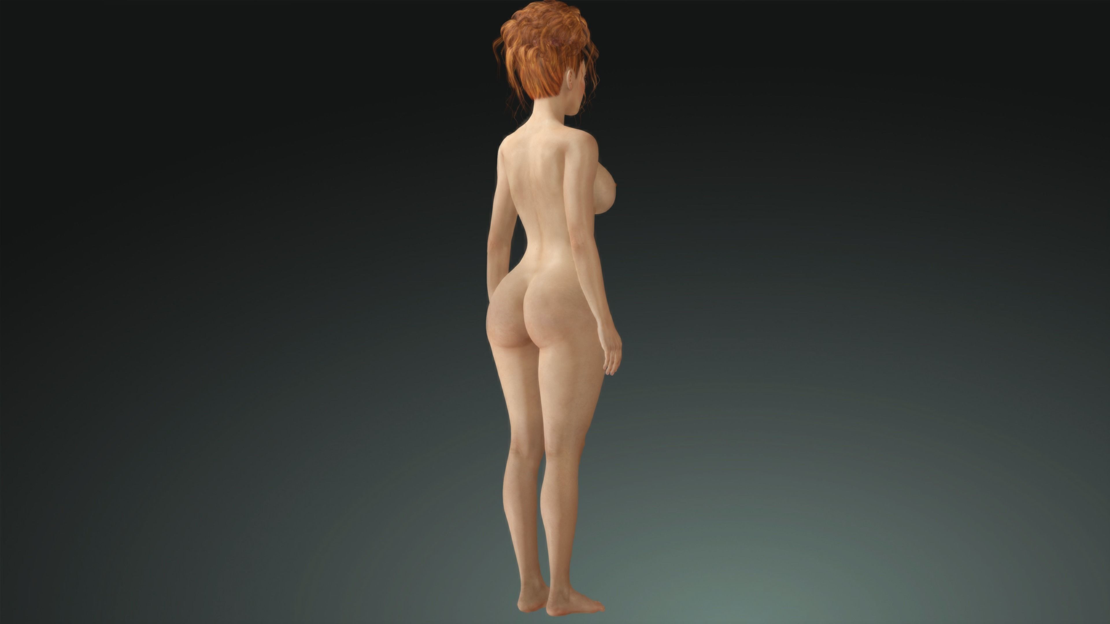AAA Female Realistic Model Low-poly 3D model_8