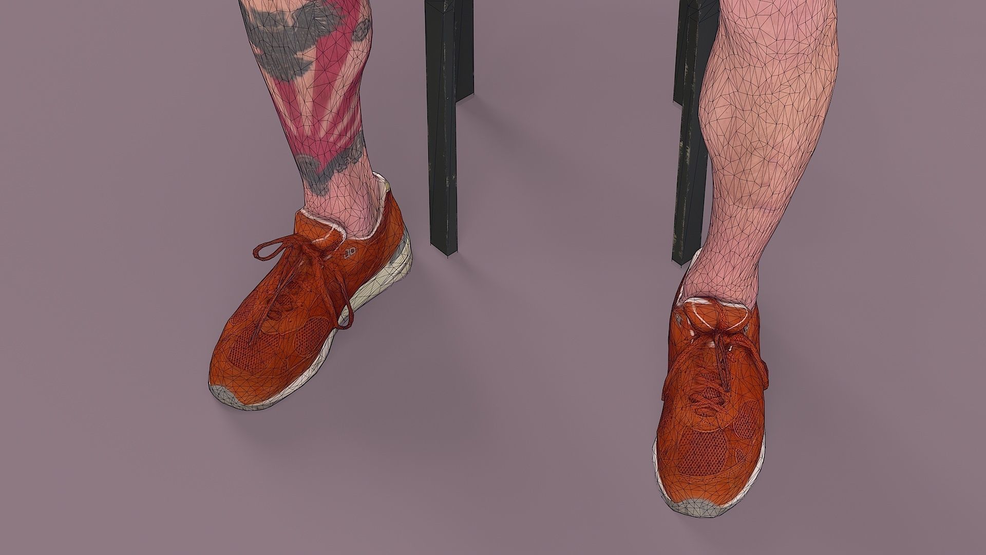 Subdued Revelry Tattooed Man with Concealed Bottle 3D model_14