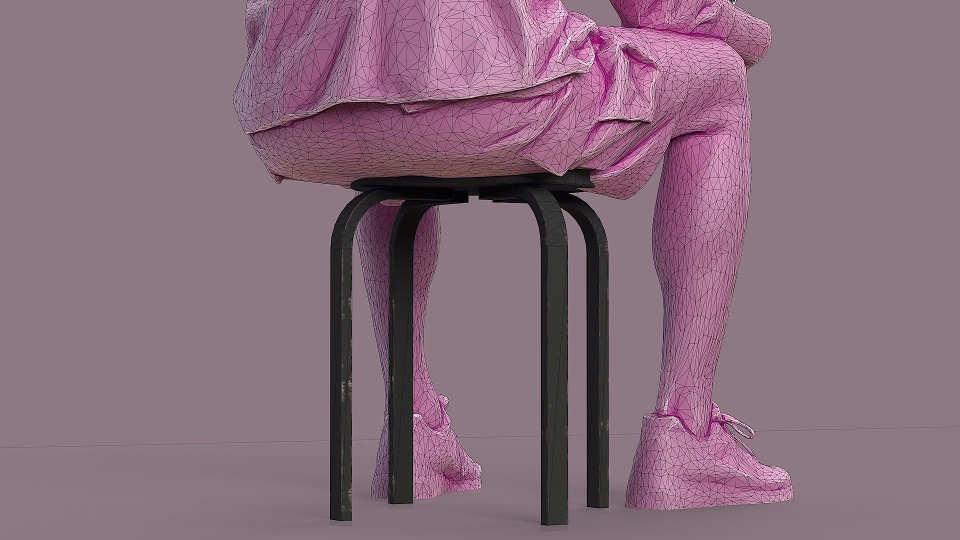 Subdued Revelry Tattooed Man with Concealed Bottle 3D model_13