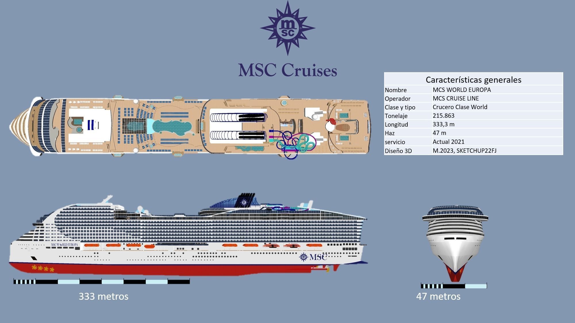 MSC WORLD EUROPA 3D model_3