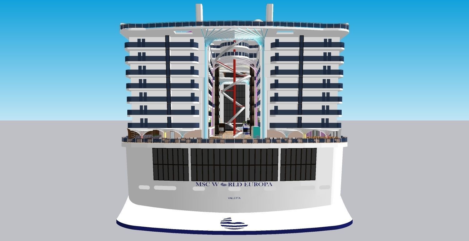 MSC WORLD EUROPA 3D model_7