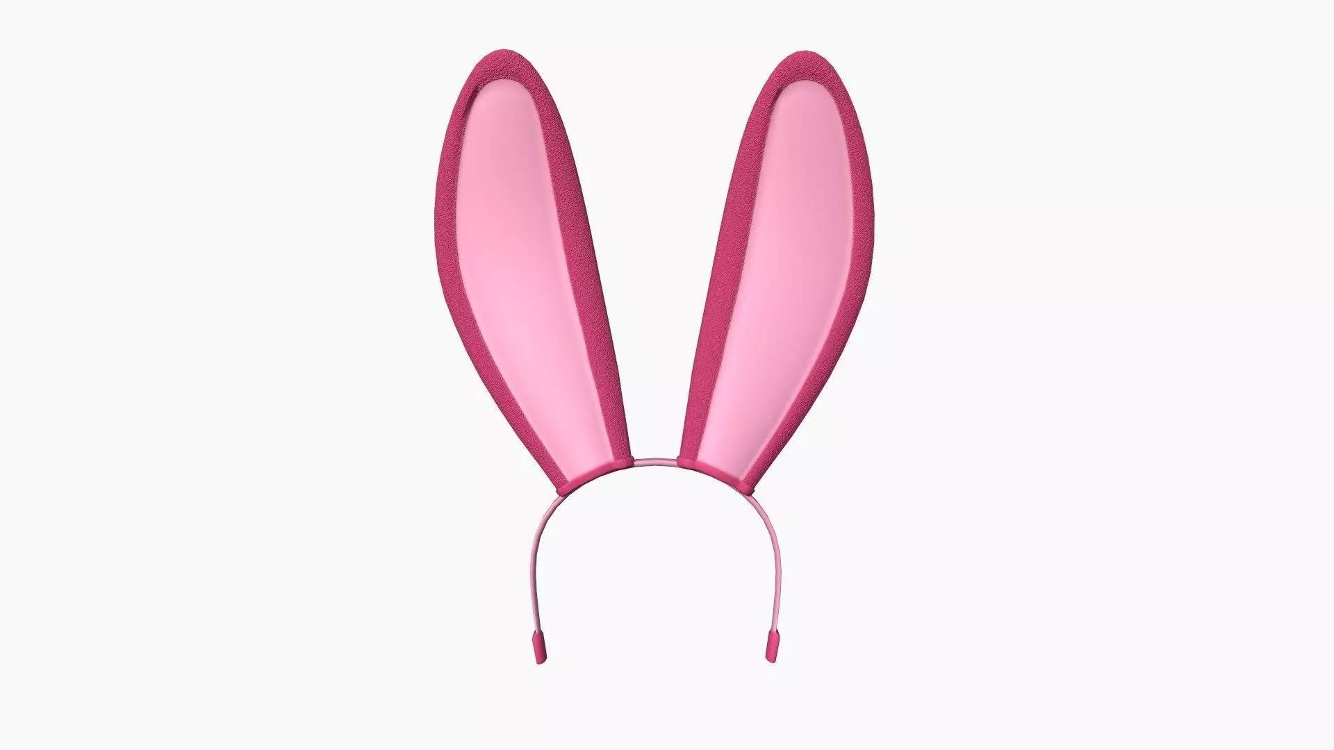 Furry Ears Tiara C02 Pink - Headband Character Design Low-poly 3D model_0